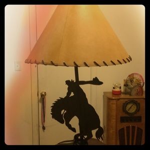 Rustic Cowboy Lamp